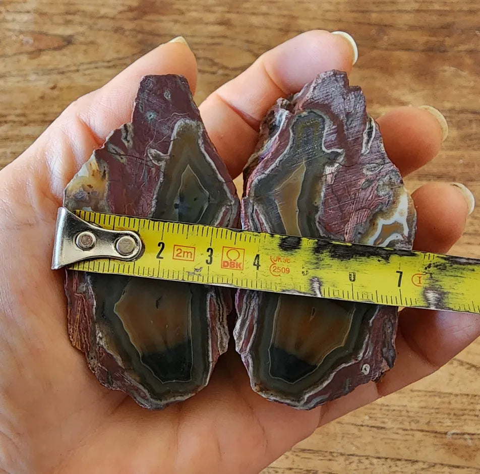 9x Raw Agate Pairs