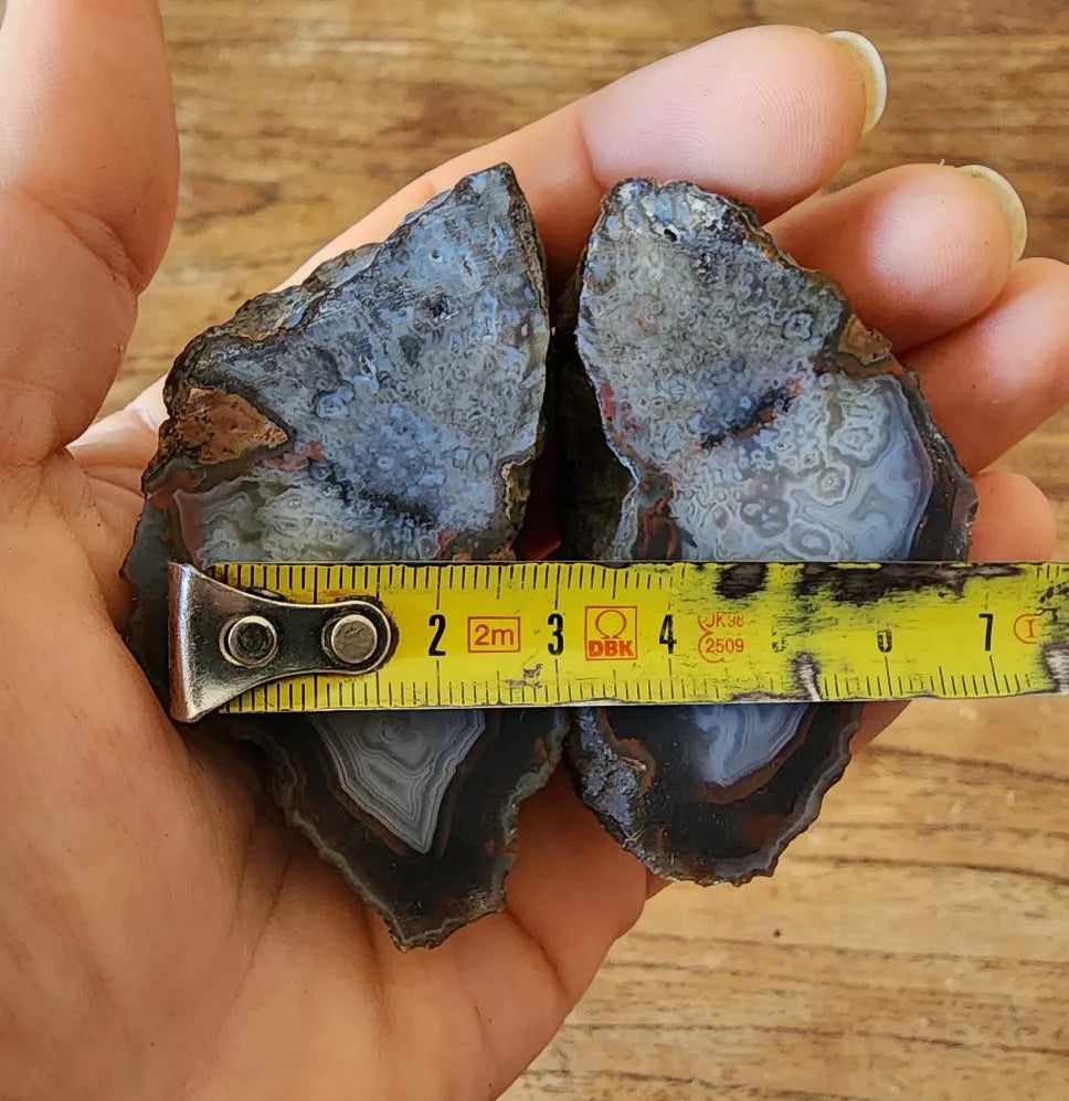 9x Raw Agate Pairs