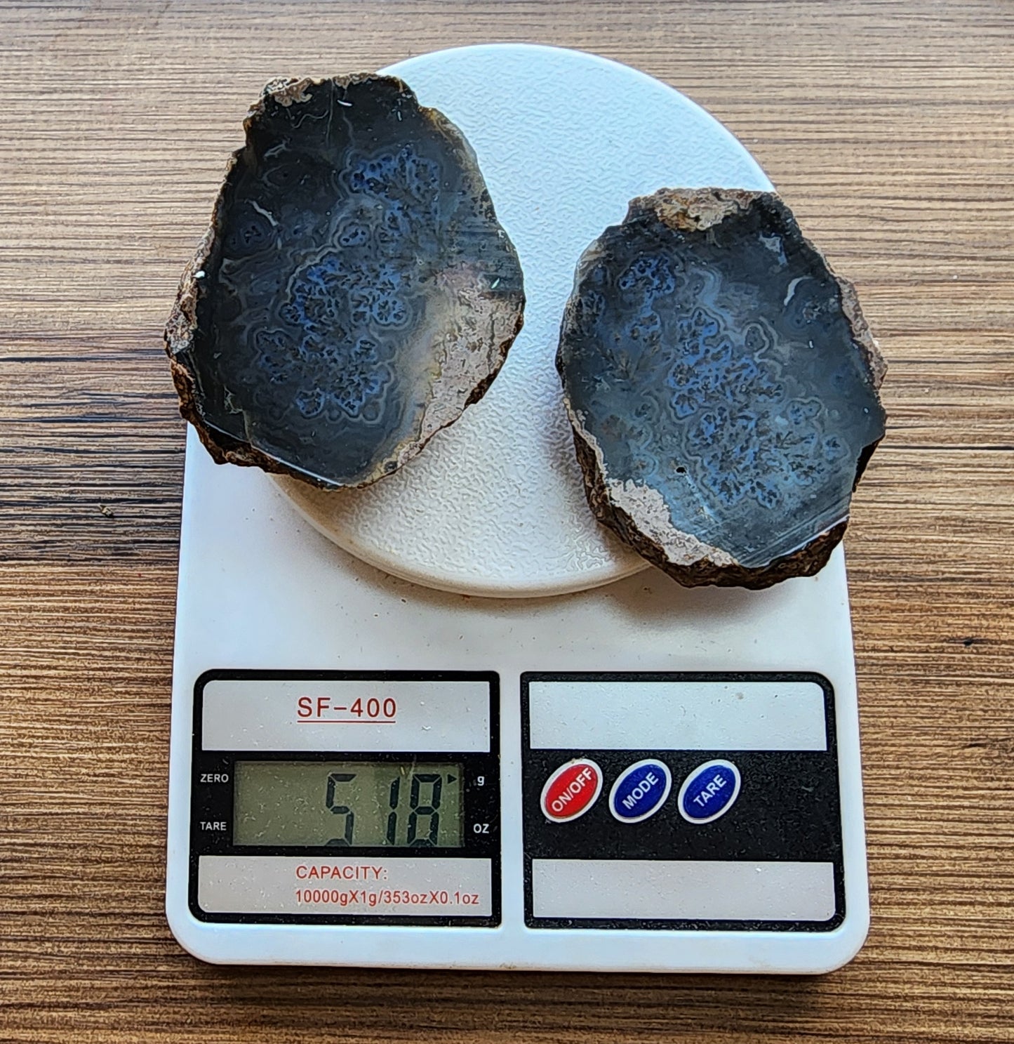 Dark Blue Dendritic Agate