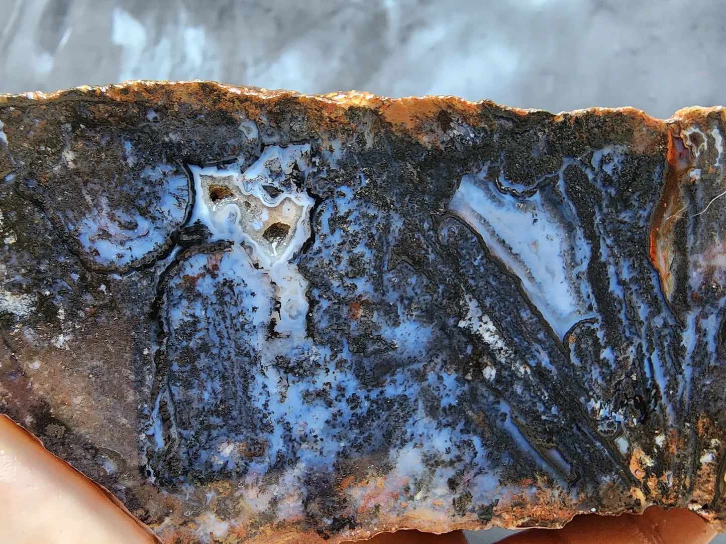 Dendritic Blue Agate