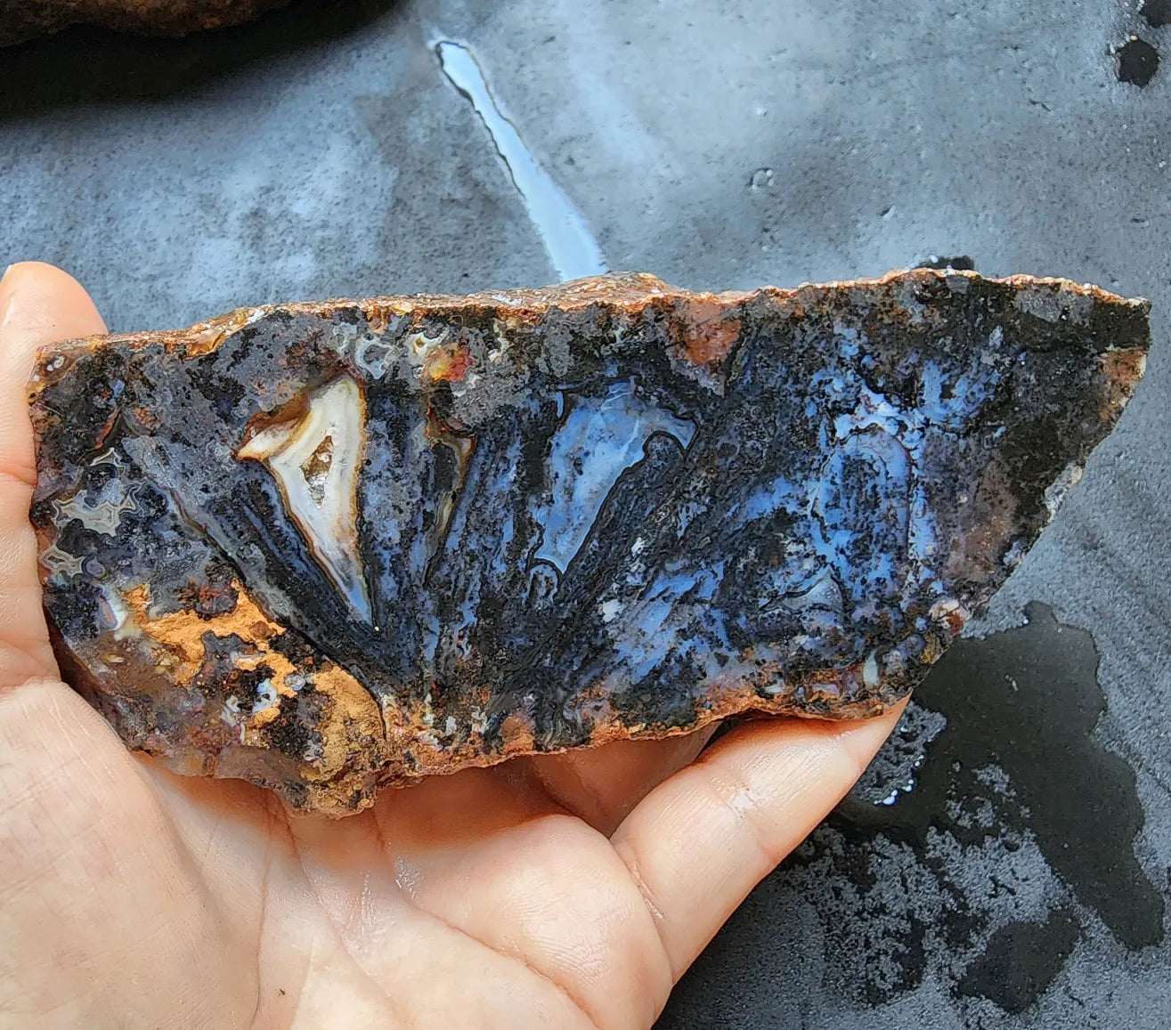 Dendritic Blue Agate
