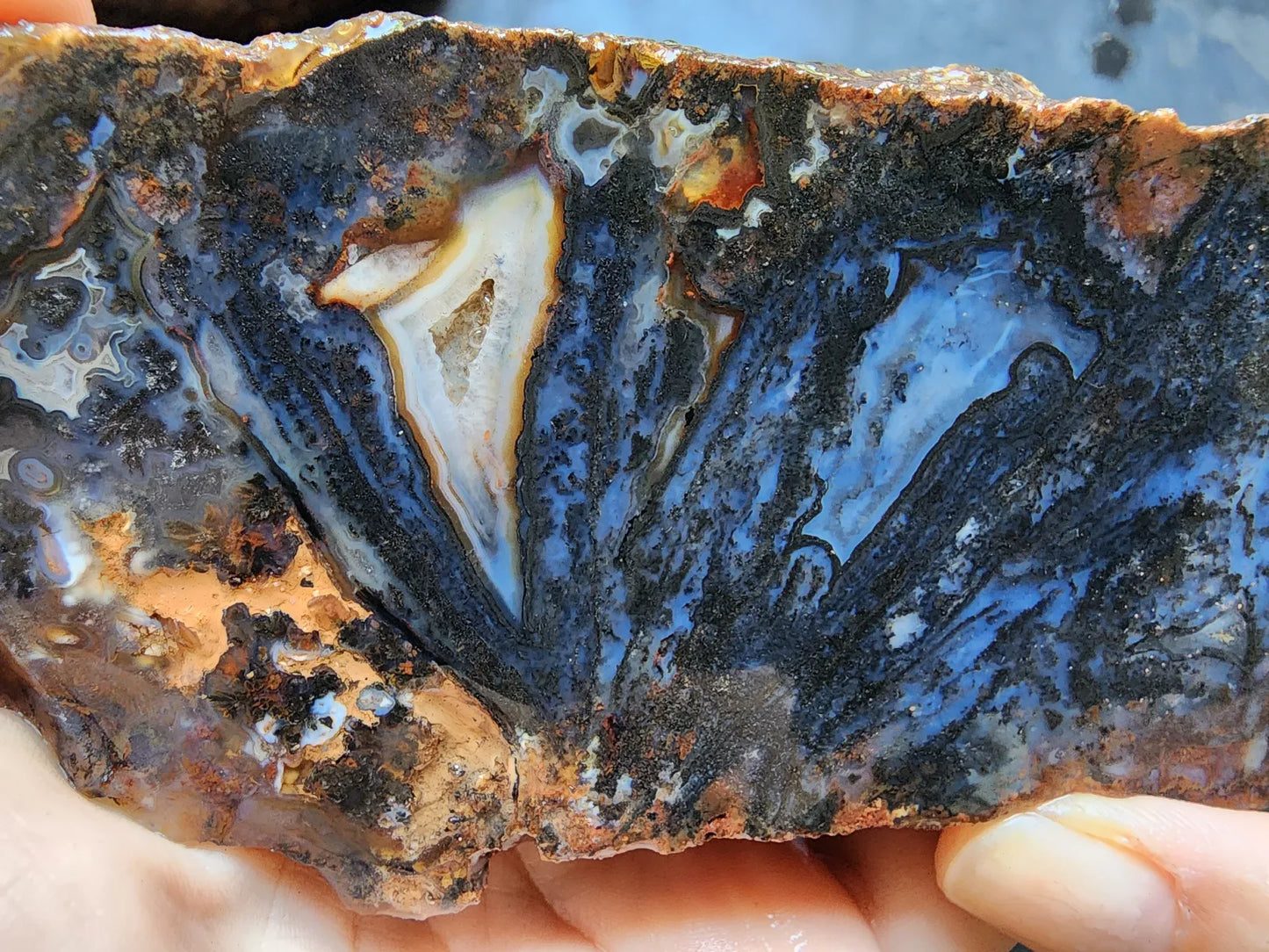 Dendritic Blue Agate