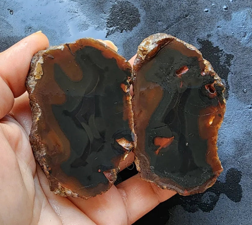 9x Raw Agate Pairs