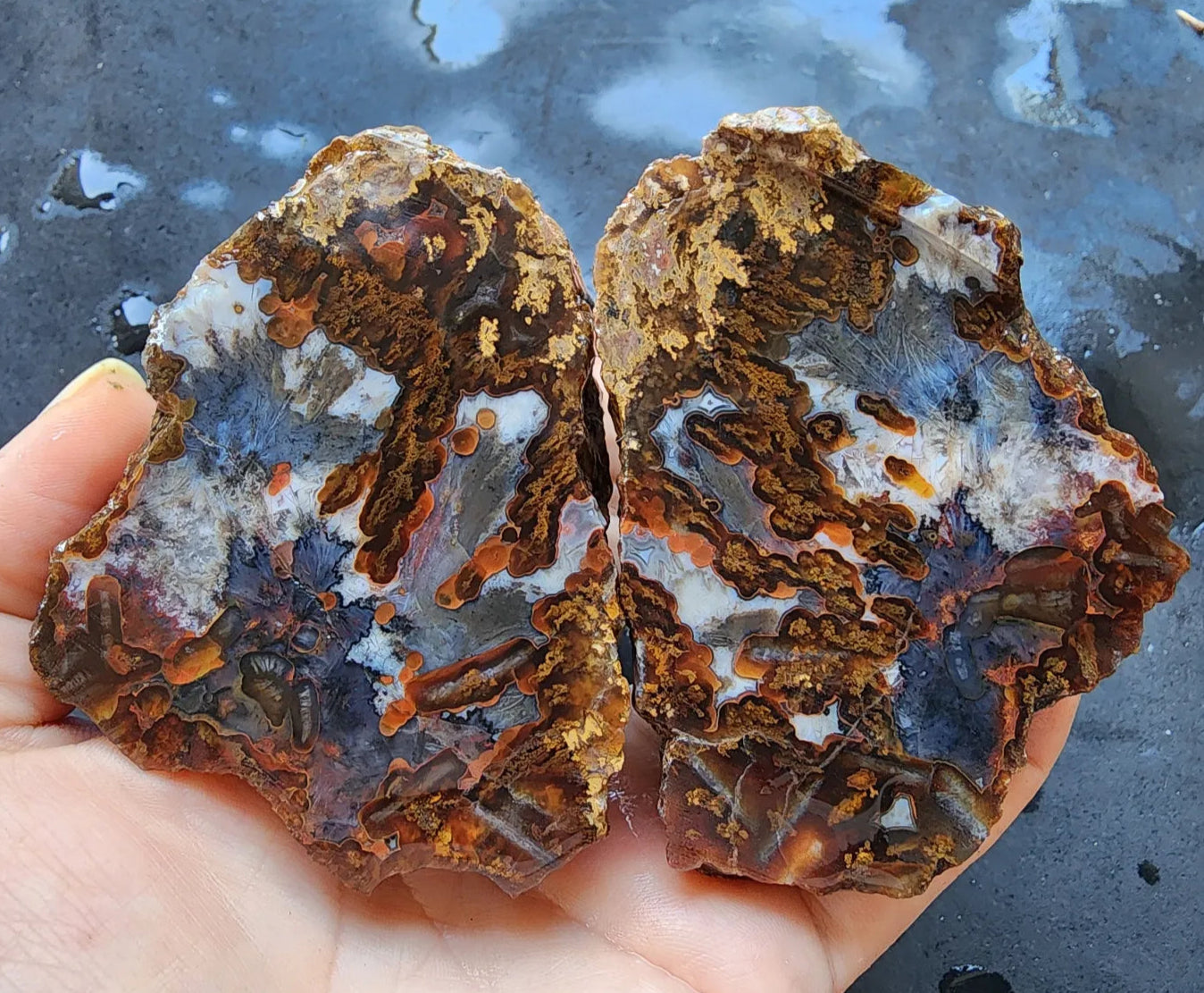 9x Raw Agate Pairs