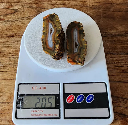 Orange & Green Banded Agate