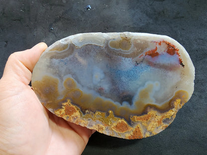 Polished Blue Agate Slab