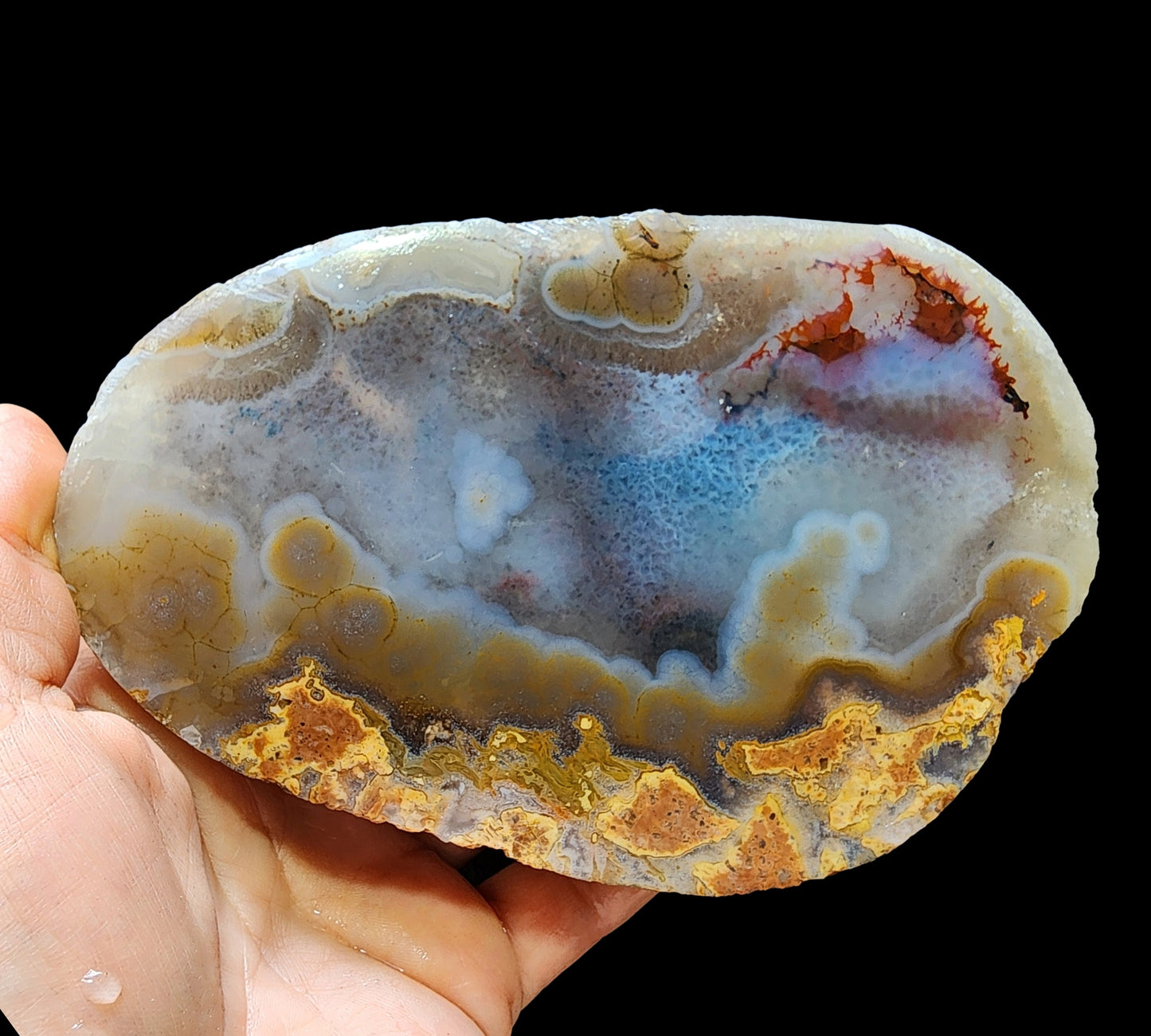 Polished Blue Agate Slab