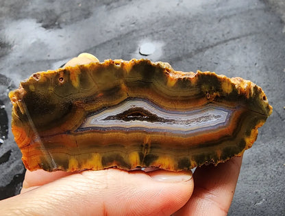 Orange & Green Banded Agate
