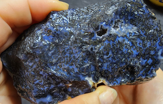 Blue Dendritic Agate Rough