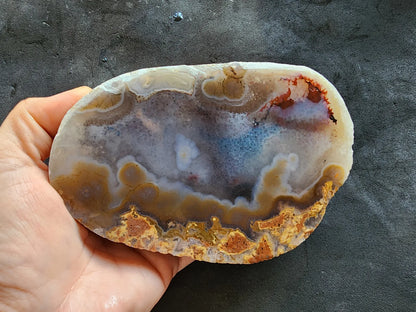 Polished Blue Agate Slab