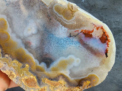 Polished Blue Agate Slab