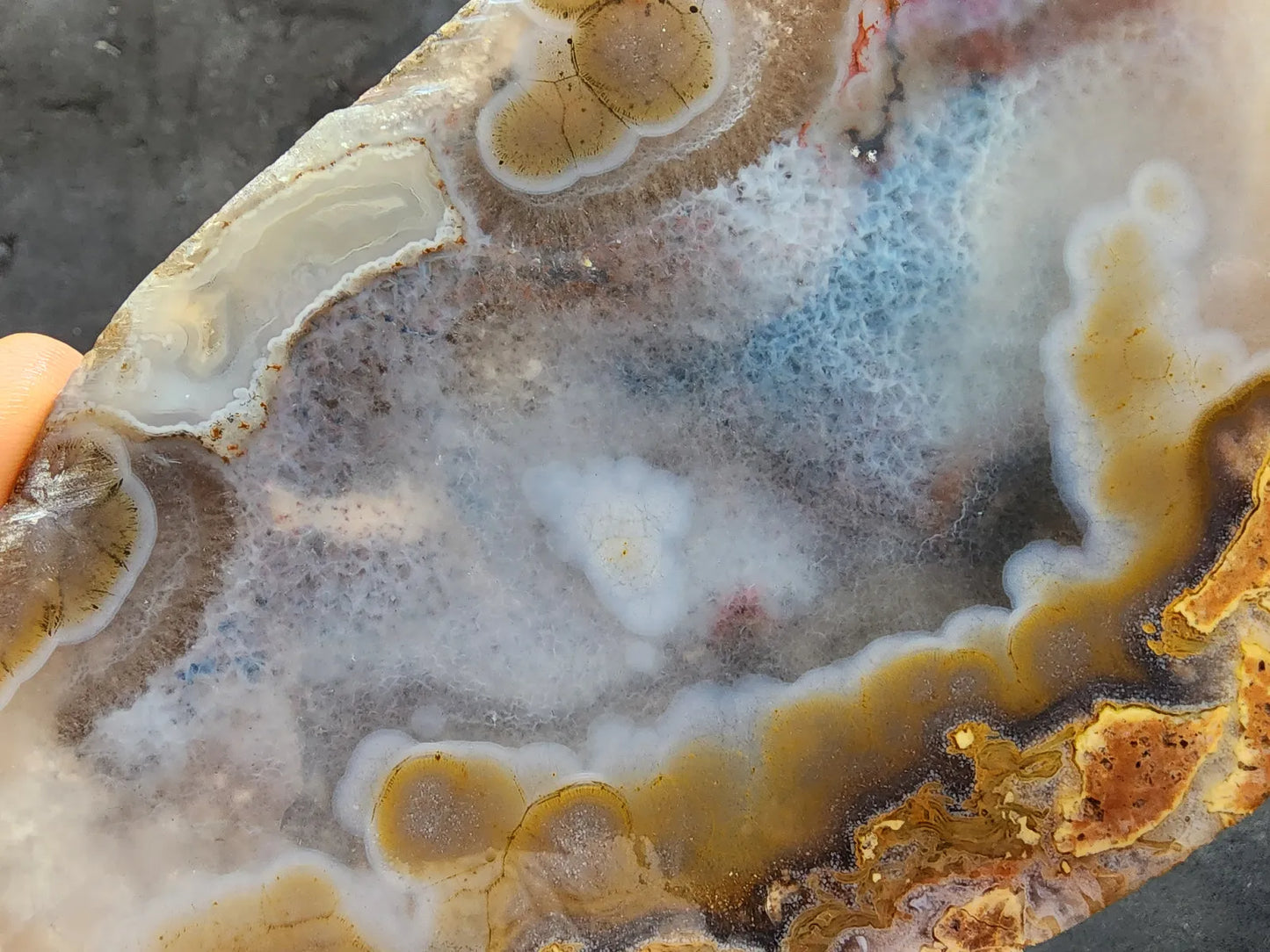 Polished Blue Agate Slab